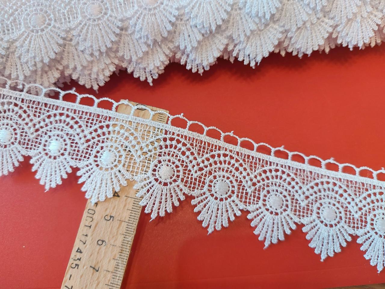 Мереживо макраме на метраж біле 45-50 мм