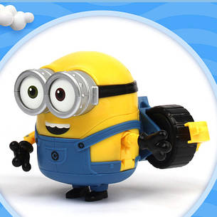 Трансформер-мотоцикл Міньйон Боб. Трансформер Mignon Bob. Іграшка двоокий міньйон, фото 3