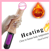 Вібратор реалистик з підігрівом, фалоімітатор стимулятор, інтимні іграшки вібро