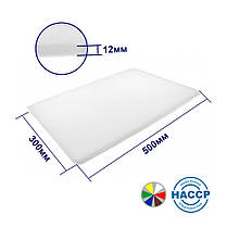 Двостороння дошка для LDPE 500 × 300 × 12 мм біла Дошка для нарізки і обробки, фото 6
