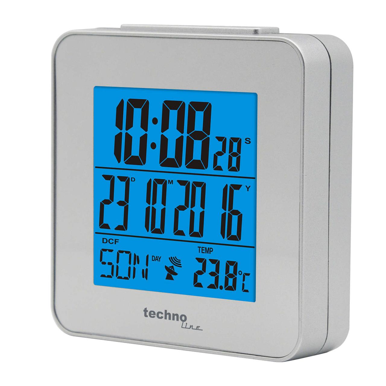 Годинник настільний з підсвічуванням + календар, термометр, таймер будильникTechnoline WT268 Silver (WT268), фото 1