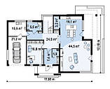 S15. Сучасна резиденція з гаражем, терасами на другому поверсі та з кутовим остеколінням, фото 4