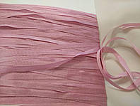 Тончайшая лента из натурального шелка, цвет розовый. №1048. Ширина 4 мм.