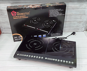 Електроплита склокерамічна Domotec MS-5862 на 2 конфорки по 2000W Керамічна