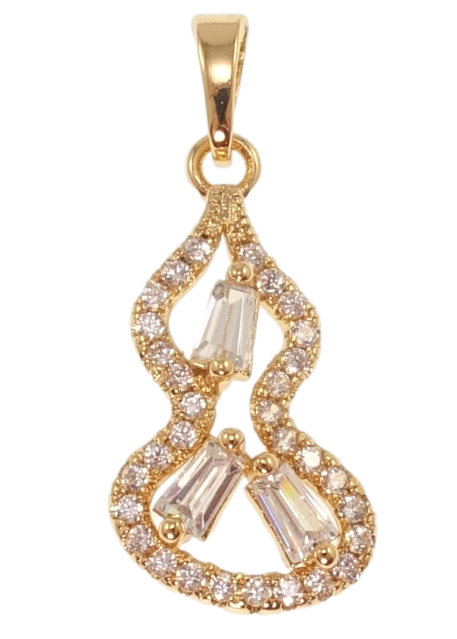 Кулон Xuping Позолота 18K "Ялинка інкрустація цирконієм" для ланцюжка до 5мм