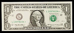 Банкнота США 1 долар 1999 р. UNC