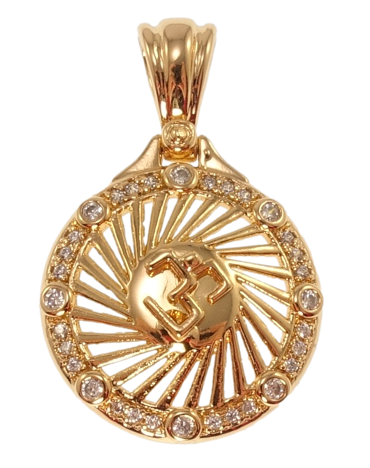 Кулон Xuping Позолота 18K "Індуїстська мантра Ом" для ланцюжка до 4мм