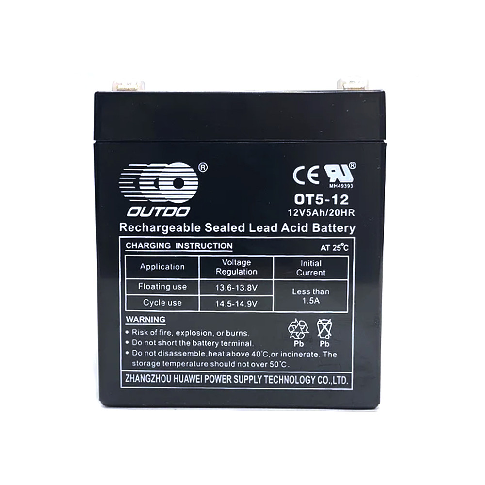Акумуляторна батарея OUTDO AGM OT 12-5 12 V 5 Ah (90 х 70 х 108), Q10