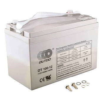 Акумуляторна батарея OUTDO AGM OT 100-12 12 V 100 Ah + контролер, ( 333 x 173 x 222 ), Q1