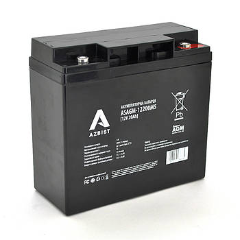 Акумулятор ASBIST Super AGM ASAGM-12200M5, Black Case, 12V 20.0 Ah (181 х 77 х 167 ) Q4