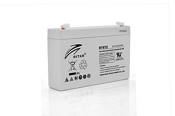 Акумуляторна батарея AGM RITAR RT672, Gray Case, 6V 7.2 Ah ( 151х34х94 (100) ) Q20
