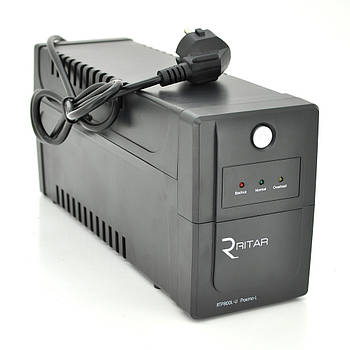 ДБЖ Ritar RTP800L-U (480W) Proxima-L, LED, AVR, 2st, USB, 2xSCHUKO socket, 1x12V9Ah, plastik Case ( 340 x 140