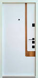 Двері вхідні в квартиру Босфор двоколірна  Ваш ВиД Дуб/Білі 850х2050х85 Ліве /Праве, фото 3