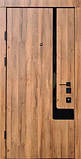 Двері вхідні в квартиру Босфор двоколірна  Ваш ВиД Дуб/Білі 850х2050х85 Ліве /Праве, фото 2