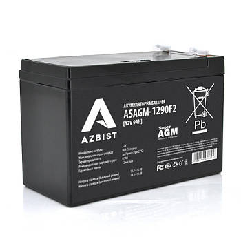 Акумулятор AZBIST Super AGM ASAGM-1290F2, Black Case, 12V 9.0 Ah (151 х 65 х 94 (100) ) Q10