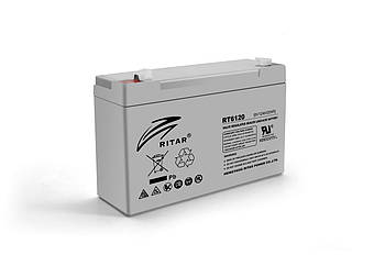 Акумуляторна батарея AGM RITAR RT6120A, Gray Case, 6V 12Ah ( 150 х 50 х 93 (99) ) Q10