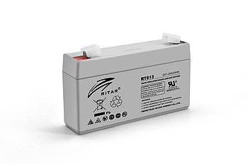 Акумуляторна батарея AGM RITAR RT613, Gray Case, 6V 1.3 Ah ( 97х24х 52 (58) ) Q20