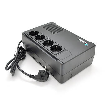 ДБЖ Merlion Terra 800 (480W) LED, 162-290VAC, AVR 1st, 4 SCHUKO (3*BatteryBackup + 3* Surge), 1x12V5Ah,