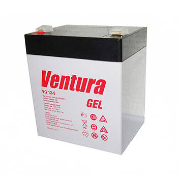 Акумуляторна батарея Ventura VG 12-5 Gel 5Ah 12V (90*107*70мм), Q10