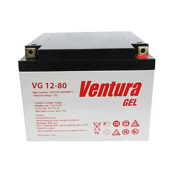 Акумуляторна батарея Ventura VG 12-80 Gel 12V 80Ah (260*169*215мм), Q1