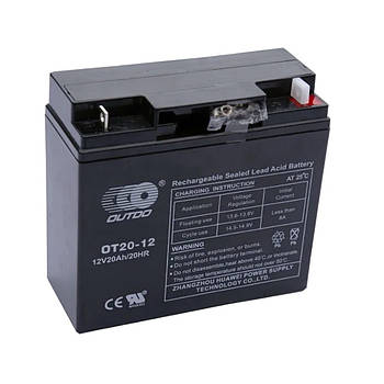 Акумуляторна батарея OUTDO AGM OT 20-12 12 V 20 Ah ( 181 х 77 х 167), Q4