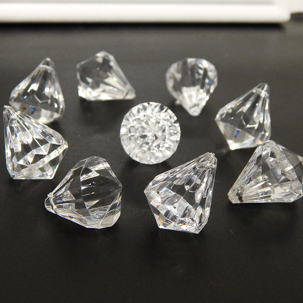 Кристал-підвіска акрилова прозора "Діамант", 24х18 мм