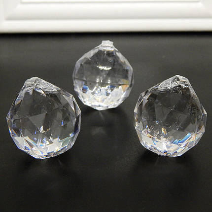 Кристал "Куля гранована" з отвором, Ø 26 мм, фото 1