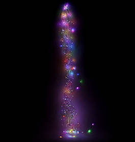 Різнокольоровий кінський хвіст гірлянда на 300 діодів 2,2 м