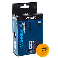 Набір м'ячів для настільного тенісу 6 штук STIGA WINNER 2* 40+ SGA-1111-24 помаранчевий