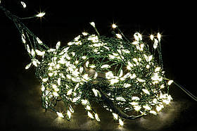 Кластерна гірлянда 280 білих діодів постійного світіння зелений провід 2 м