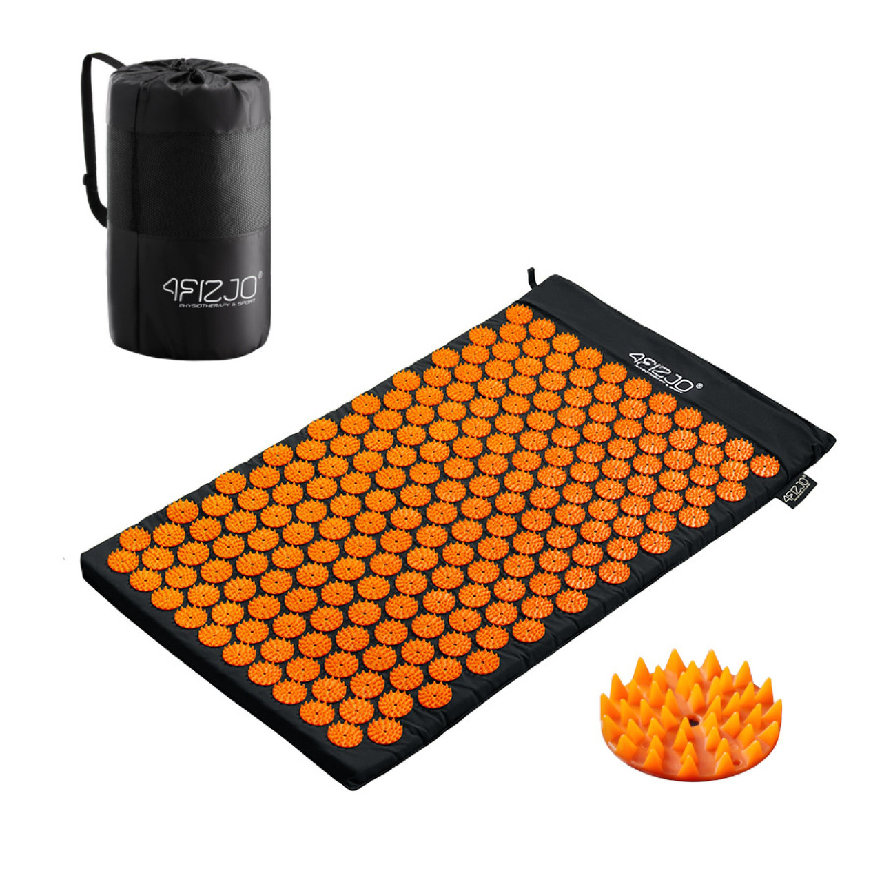 Килимок акупунктурний 4FIZJO Classic Mat Аплікатор Кузнєцова 4FJ0041 Black/Orange