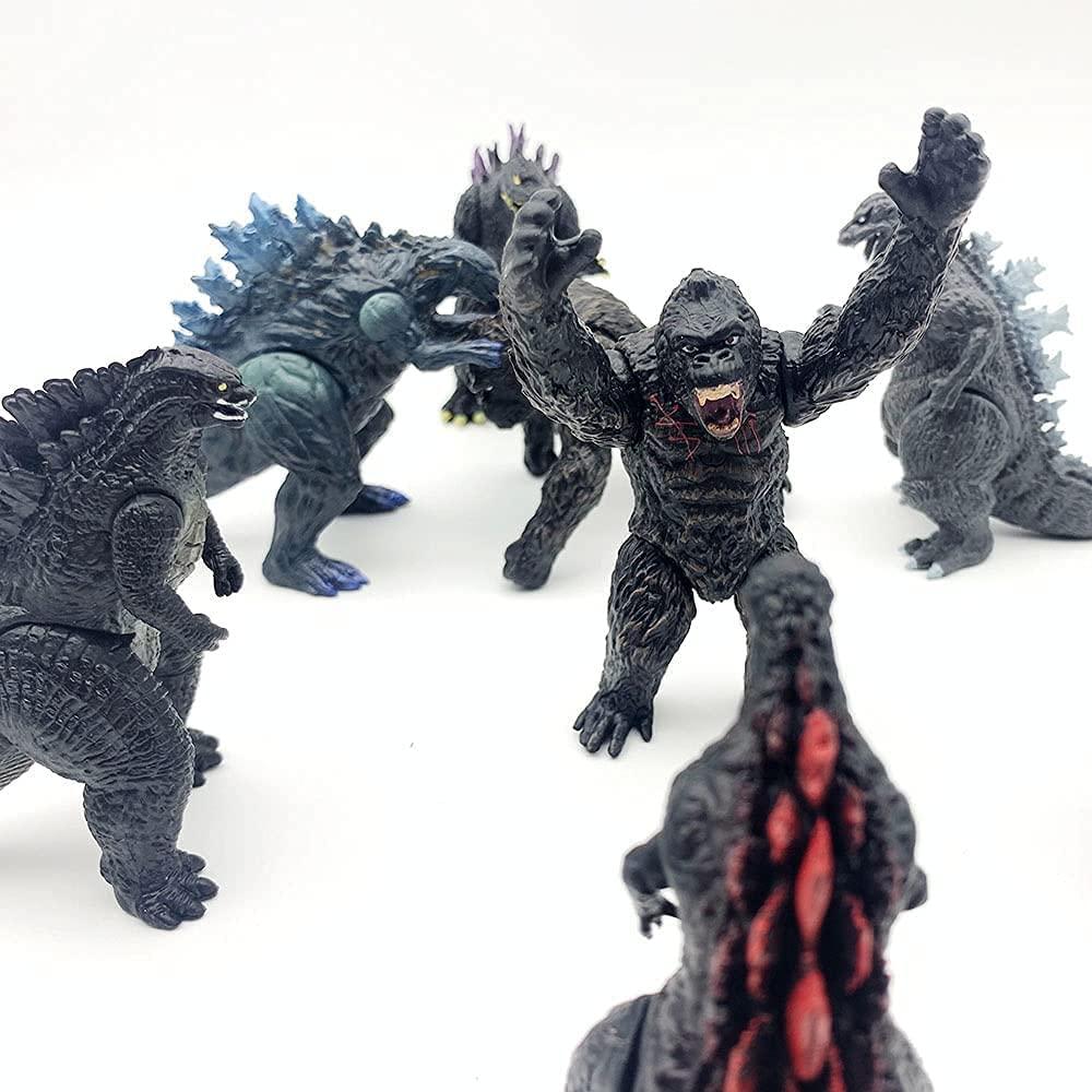 Набор фигурок 8в1 Годзилла против Кинг-Конга, 8в1, 9 см - Godzilla vs King Kong, 8in1 - фото 4 - id-p1261694583