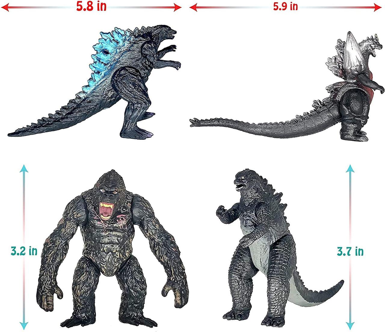 Набір фігурок 8в1 Годзілла проти Кінг-Конга, 8в1, 9 см - Godzilla vs King Kong, 8in1 - фото 7 - id-p1261694583