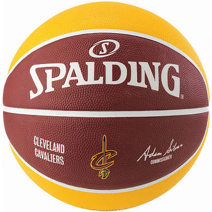 М'яч баскетбольний Spalding NBA Team Cleveland Cavs Size 7, фото 2