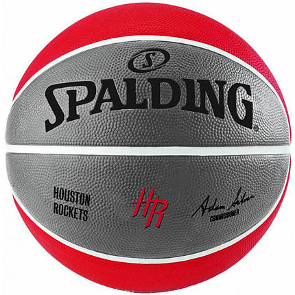 М'яч баскетбольний Spalding NBA Team Houston Rockets Size 7, фото 2