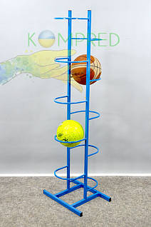 Стелаж для м'ячів 500*300*1500мм на 10 од / синя Kompred OL529