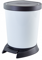 Відро для сміття з педаллю 18л. (біле), Алеана