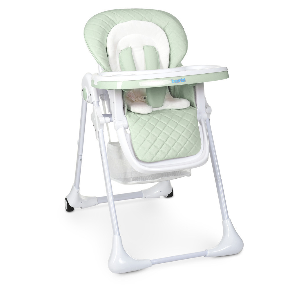 Стільчик для годування малюків BAMBI M Pale Green QT, для дітей від 6 місяців, зелений