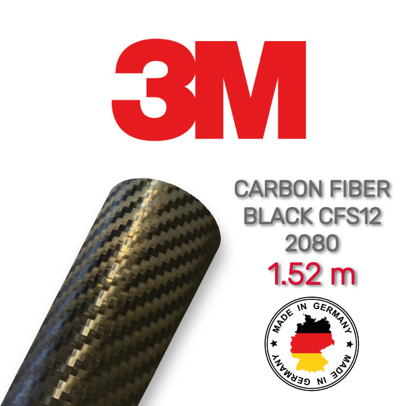 3M 2080 Carbon Fiber Black CFS12 — плівка під чорний карбон 1.524 м, фото 1