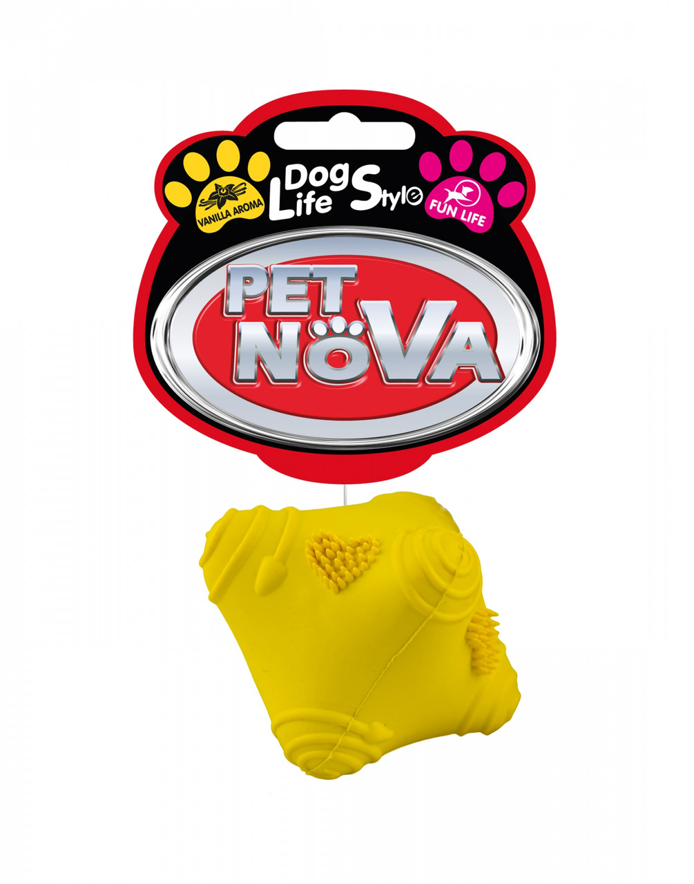 Іграшка для собак CrazzyBall Pet Nova 5 см жовтий