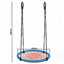 Гойдалка-гніздо кругла Springos 120 см NS007, фото 3