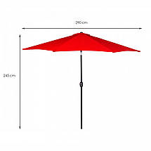 Парасоля садова стояча (для тераси, пляжу) з нахилом Springos 290 см GU0018, фото 2