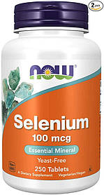 Селен без дріжджів (Selenium) 100 мкг Now Foods 250 таблеток