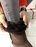 Угги зимние женские коричневые натуральная замша С181, фото 5