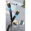 Плоский кабель HDMI Vention 2.0 HDMI кабель PVC Upgrade чорний в обплетенні 0.5 м (AAKBD), фото 4