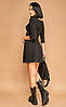 Жіноча сукня з костюмної вовни Poliit 8881 чорна 36, фото 3