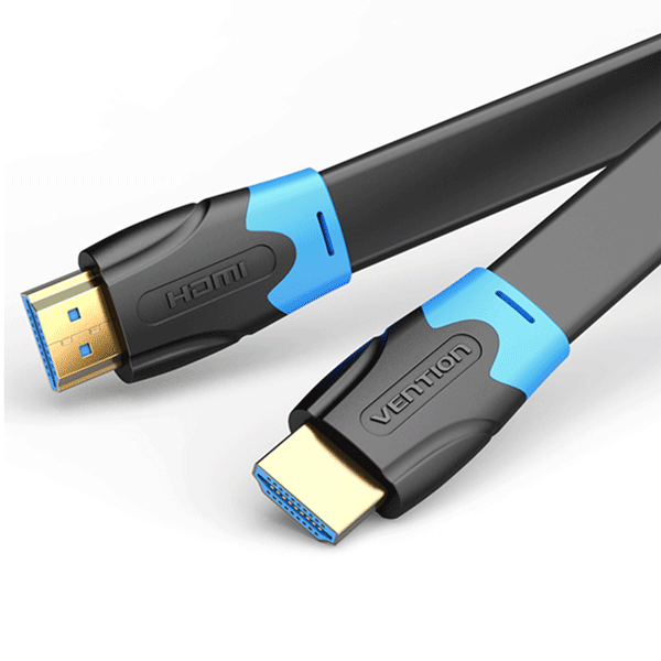 Плоский кабель HDMI Vention 2.0 HDMI кабель PVC Upgrade чорний в обплетенні 1.5 м (AAKBG)