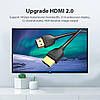 Тонкий кабель HDMI Vention Portable Slim HDMI 2.0 чорний кабель в оплетке 1.5 м (AAIBG), фото 6