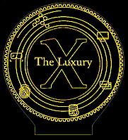 Акриловий світильник нічник з логотипом фірми Luxury AVA-001329 жовтий