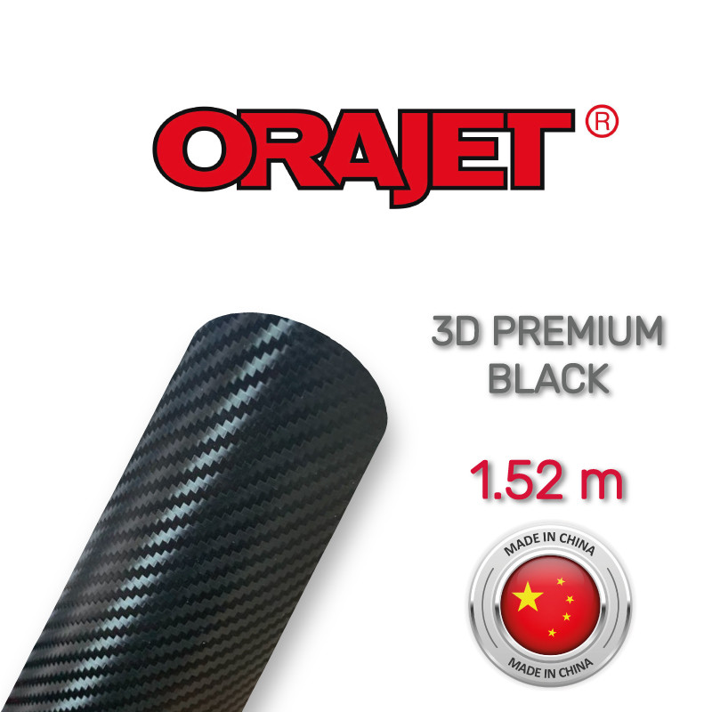 Плівка карбон 3D Orajet Premium Black, фото 1